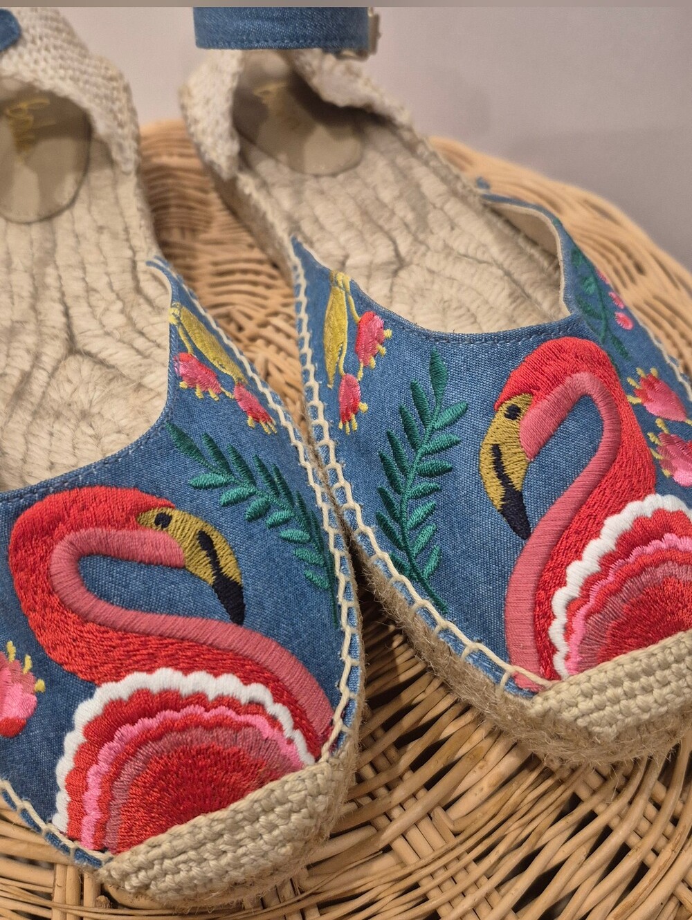 Boden Flamingo Espadrilles Sz 38 Or USA 7 1/2 NEW 🦩